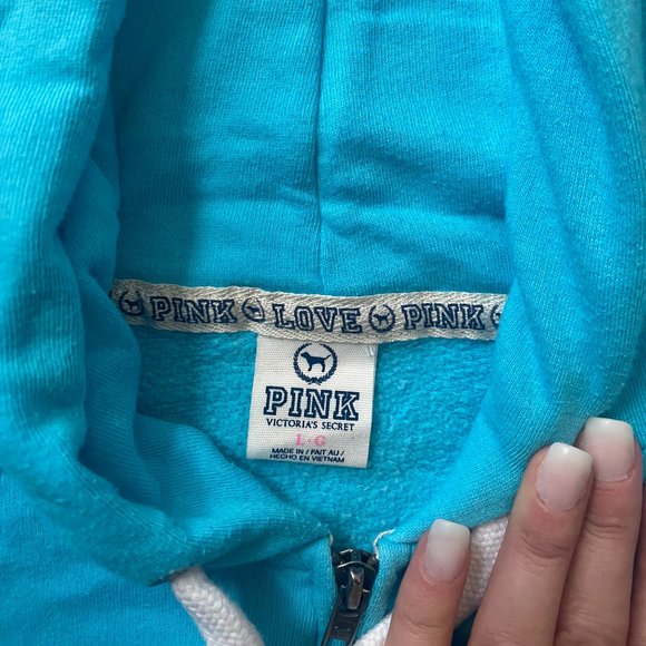 PINK Sweatshirt- Hoodie/Zipper - Picture 3 of 4